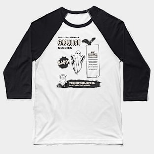 Ghostly Gatherings and Ghoulish Goodies Halloween Baseball T-Shirt